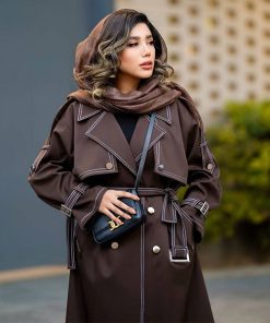 ترنچ کت کتان پلاس لانا جدید