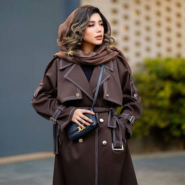 ترنچ کت کتان پلاس لانا جدید